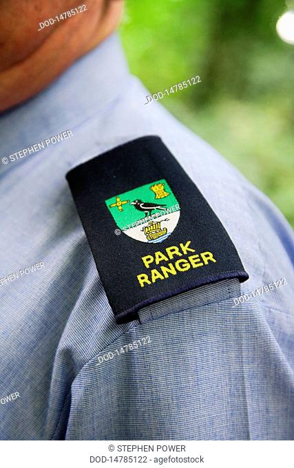 Republic of Ireland, Limerick, park ranger badge on shoulder