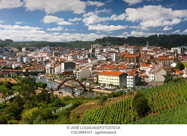 Panoramic view, Betanzos, La Coruna province, Region of Galicia, Spain, Europe