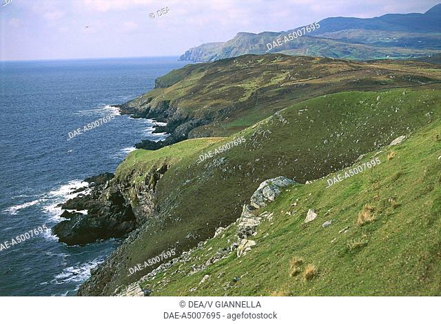 Ireland - Connacht Province - County Galway - Connemara Region - Letterfrack surroundings, the coast