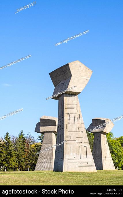 Three fists monument, Park Bubanj, Bubanj memorial park, Palilula district, Niš, Serbia