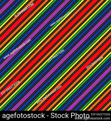 Rainbow diagonal striped seamless pattern background suitable for fashion textiles, graphics