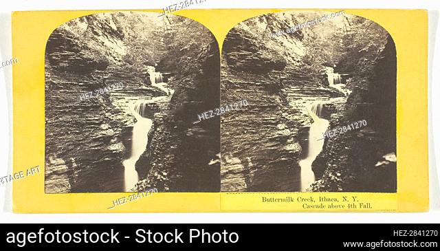 Buttermilk Creek, Ithaca, N.Y. Cascade above 4th Fall, 1860/65. Creator: J. C. Burritt
