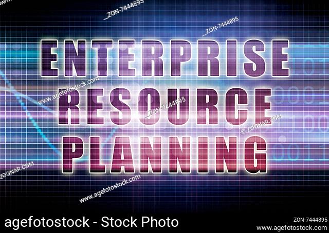 Enterprise Resource Planning or ERP on a Business Chart