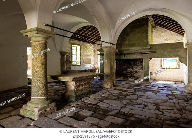 The Kitchen of the Monastery of Saint Martin of Tibaes, ancient Mother House of the Portuguese Benedictine Congregation. Mire de Tibaes, Braga District
