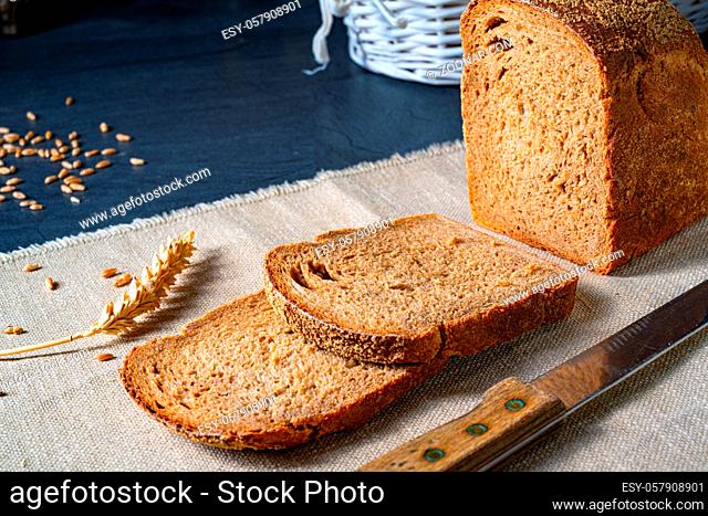 delicious rye bread on the table