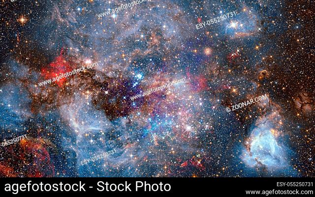 Colorful space nebula. Elements of this image furnished by NASA