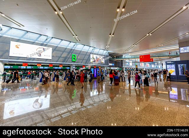 Shanghai, China ? 26. September, 2019: Terminal 2 des Flughafen Shanghai Hongqiao International Airport (SHA) in China