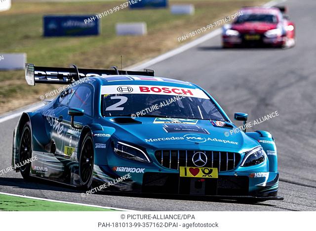 HANDOUT - 13 October 2018, Hockenheim: 13 October 2018, Germany, Hockenheim: Motorsport: German Touring Car Masters, Hockenheimring - 1st race