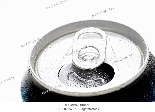 Close-up of open lid of a drink can