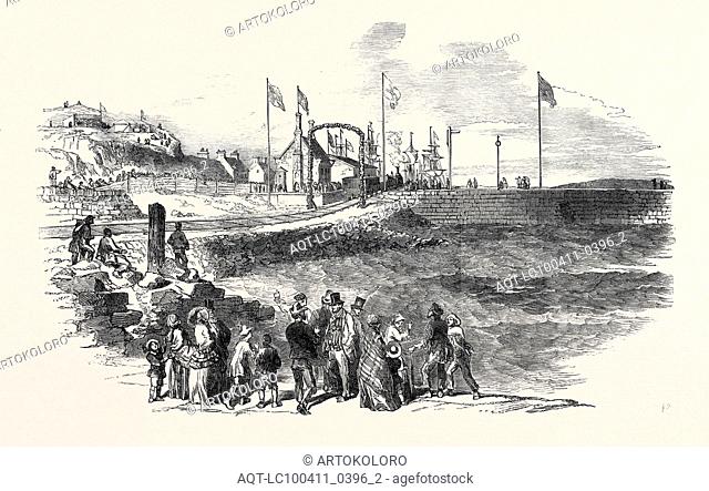 OPENING OF THE MORAYSHIRE RAILWAY, THE TERMINUS AT LOSSIEMOUTH, 1852