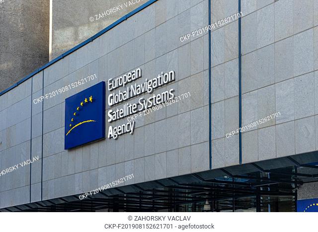 Logo of The European Global Navigation Satellite Systems Agency in Prague. (CTK Photo/Vaclav Zahorsky)