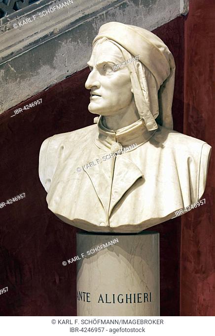 Bust of the poet Dante Alighieri, Instituto di Scienze Lettere ed Arti Venete, Campo Morosini, Venice, Veneto, Italy