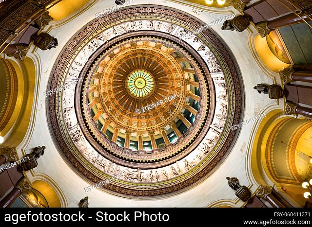 Springfield, Illinois - dome inside of State Capitol