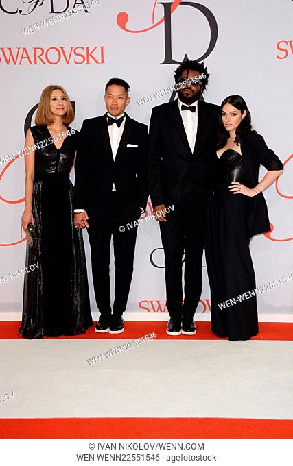 2015 CFDA Fashion Awards - Red Carpet Arrivals Featuring: Canis Chow, Dao-Yi Chow, Maxwell Osborne, BANKS Where: Manhattan, New York