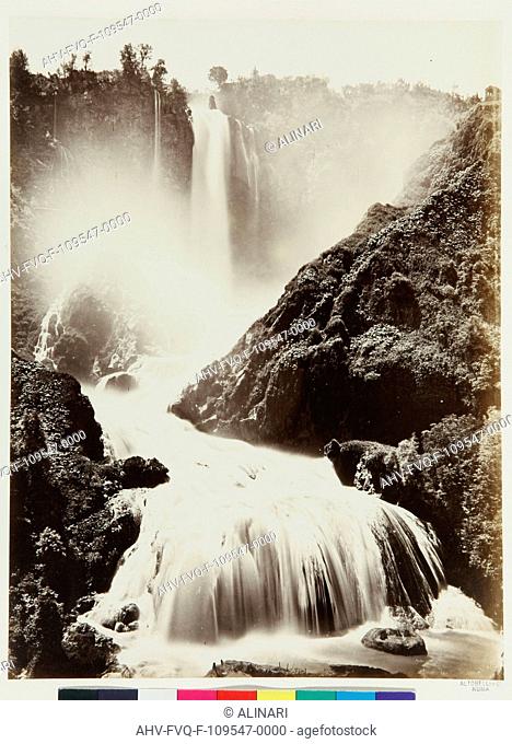 Marmore Falls, Terni, shot 1865 ca. by Altobelli Gioacchino