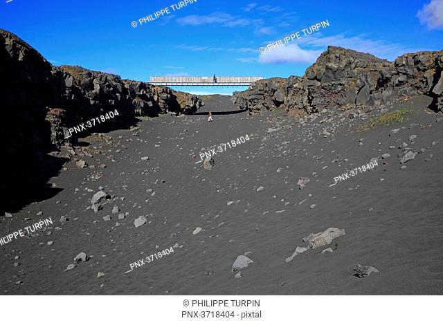 Iceland, Sudurnes, The bridge between the european and the american continental plate
