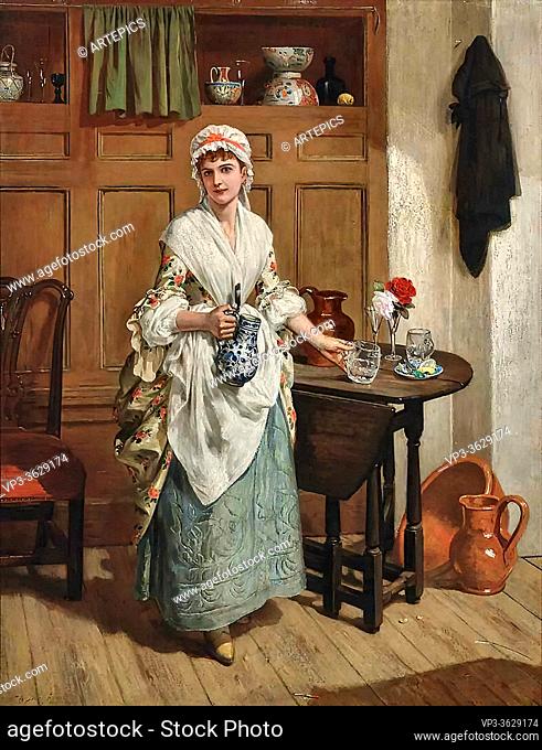 Nicholls Charles Wynne - the Maid at the Inn - British School - 19th Century