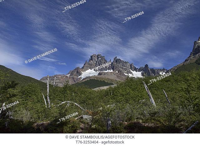 Epic mountain scenery in the beautiful Cerro Castillo Reserve, Aysen, Patagonia, Chile