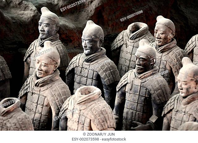 The famous terracotta warriors in Xian China