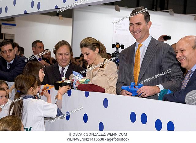 Photo of Crown Prince Felipe of Spain and Princess Letizia during a ceremony in Madrid, Spain. The Spanish prime minister