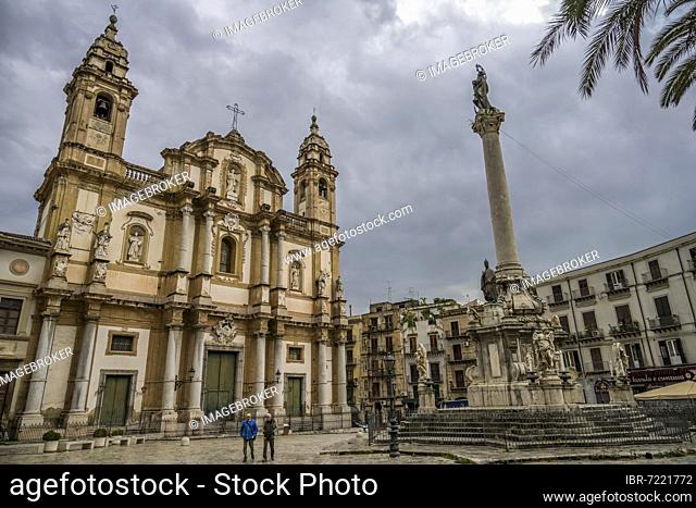 Chiesa di San Domenico, Piazza San Domenico, Palermo, Sicily, Italy, Europe