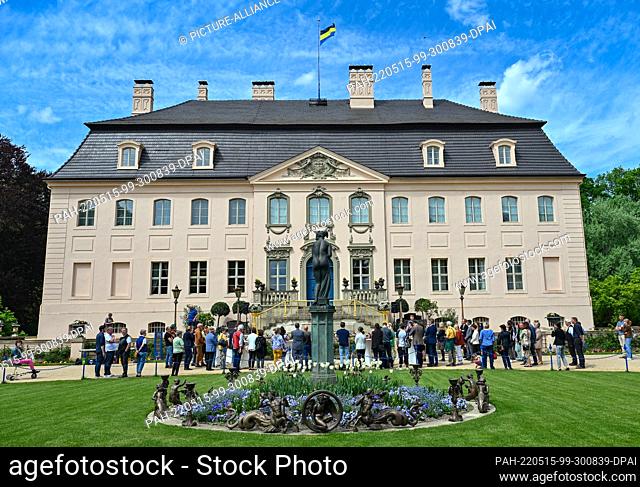 13 May 2022, Brandenburg, Branitz: Branitz Palace. The park complex composed with great sensitivity by Hermann Prince von Pückler-Muskau in Branitz is...