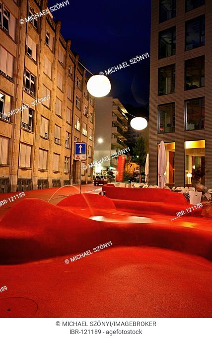 Revitalization of the derelict St. Gall downtown area Bleicheli: Architect Carlos Martinez and artist Pipilotti Rist have created a saloon