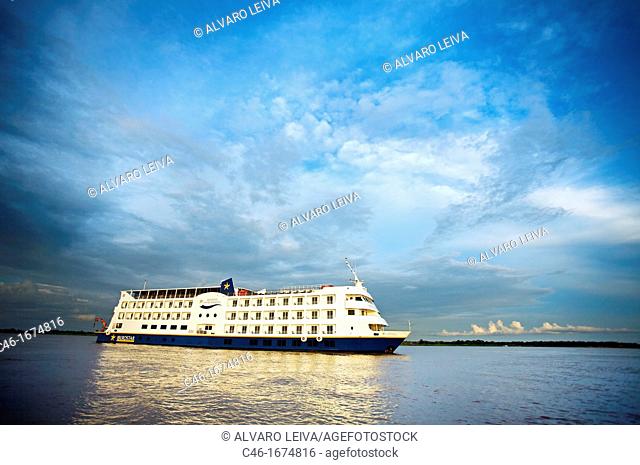 The ship Iberostar Grand Amazon near Manaus  Amazonas state, the Amazon, Brazil