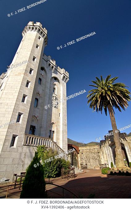 Arteaga Castle is located in Urdaibai stuary, near or Ereño village  Biscay  Basque country, Spain