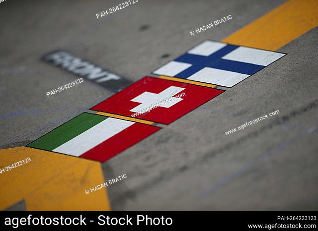 12.11.2021, Autodromo Jose Carlos Pace, Interlagos, FORMULA 1 HEINEKEN GRANDE PREMIO DO BRASIL 2021, in the picture The national flags of Italy