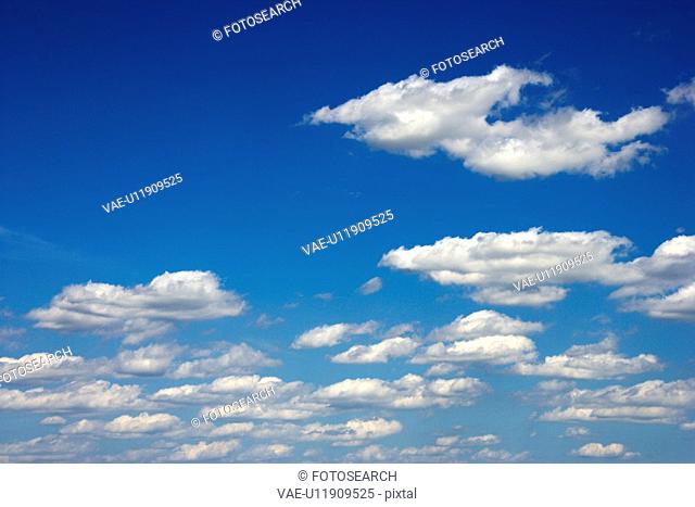 Peaceful clouds in blue sky
