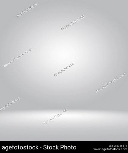 Clear empty photographer studio background Abstract, background texture of beauty dark and light clear blue, cold gray, snowy white gradient flat wall and floor...