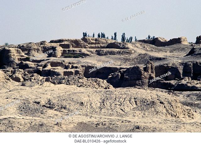 View of the Tepe Hissar prehistoric site, Damghan, Iran, III-II millennium BC