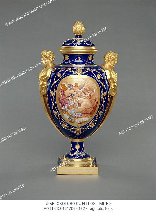 Central Vase (Minerva Protects Telemachus and preserves him from Cupid's darts), Shape designed by Jacques-François Deparis (French, active 1746 - 1797)