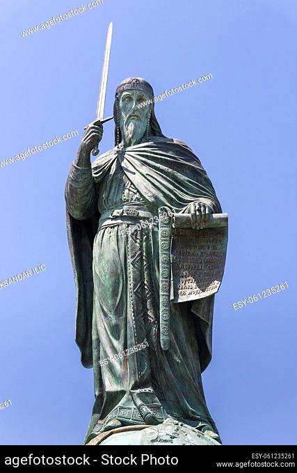 Stefan Nemanja the Grand Prince of Serbia monument in Belgrade, Serbia