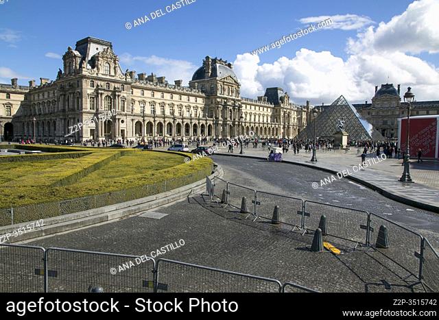 Paris France on March 28, 2016. Louvre museum