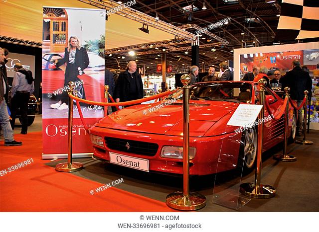 Ferrari 512 TR belonging to the late singer Johnny Hallyday (died December 5, 2017) for sale at the Retromobile 2018 exhibition Featuring: Ferrari 512 TR