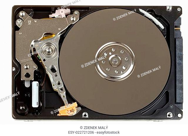 uncovered 2, 5 inch notebook hard drive