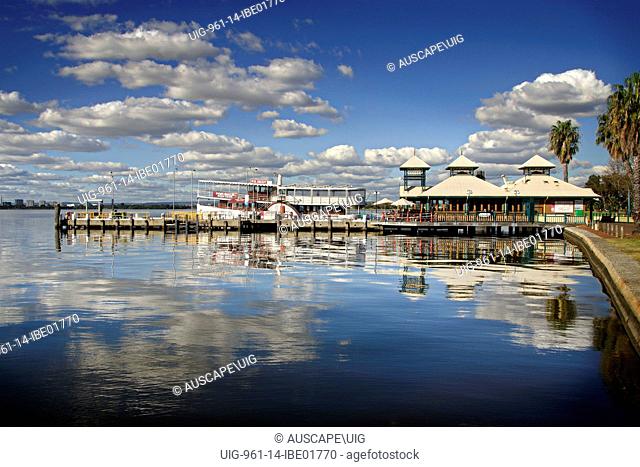 Wharf with restaurants and cafes, Perth, Australia