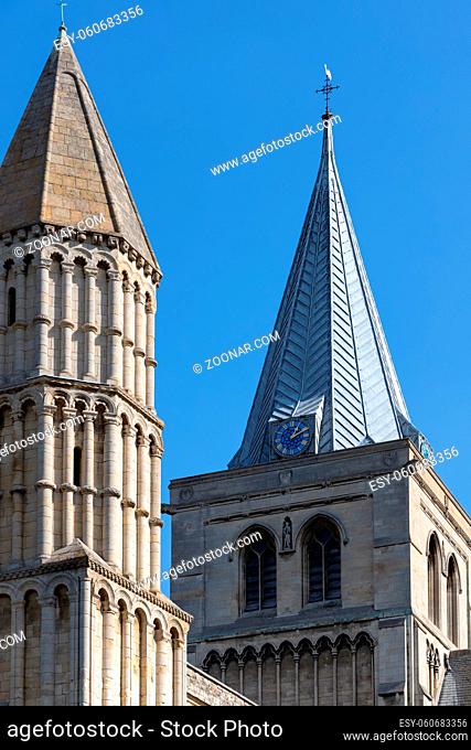ROCHESTER, KENT/UK - MARCH 24 : View of the Cathedral at Rochester on March 24, 2019