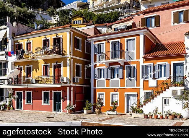 Colourful Houses In The Town Of Parga, Preveza Region, Greece