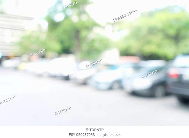 abstract blurred parking car for background