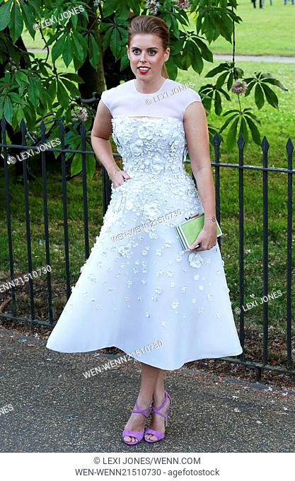 Serpentine Gallery Summer Party held at Kensington Gardens - Arrivals. Featuring: Princess Beatrice of York Where: London