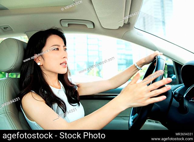 Driving an angry young woman