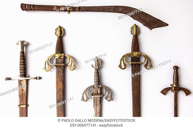 Spanish sword collection detail, sigle XVI
