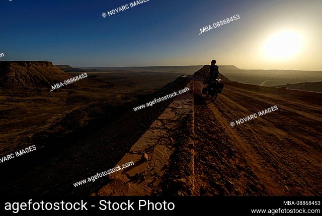 Cycling in the Adrar region of the Sahara Desert, Mauritania