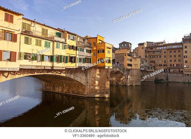 The south side of Ponte Vecchio (Old Bridge), Florence, Tuscany, Italy