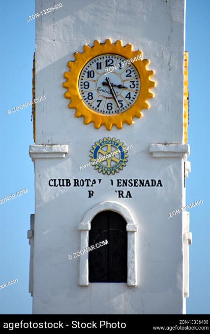 Clock Tower at Riviera Cultural Center of Ensenada in Mexico