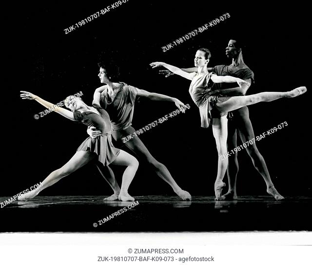 Jul. 07, 1981 - Ballet stars of America at Sadlers Wells : The group of American dancers begin a season at Sadler's Wells tonight under the name 'Ballet Stars...