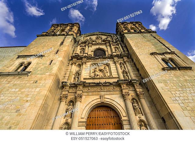 Santo Domingo de Guzman Facade Church Monastery Oaxaca Mexico. Built between 1575 to 1857